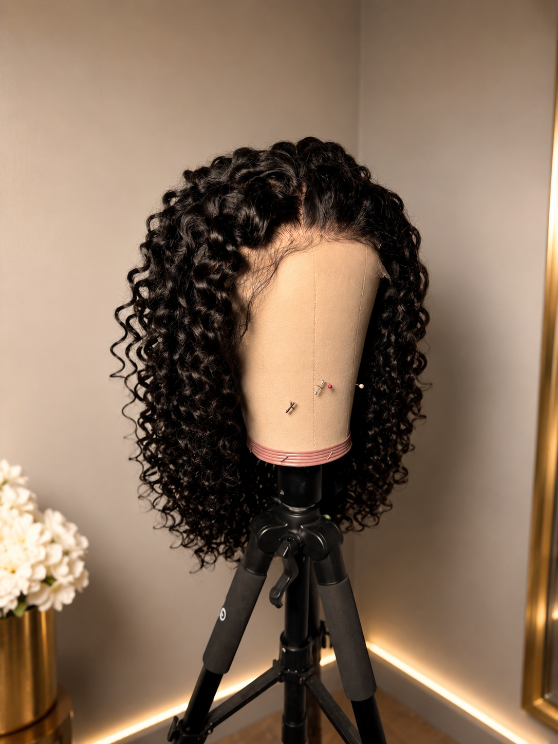 18” 5x5 Virgin Exotic Curly Wig