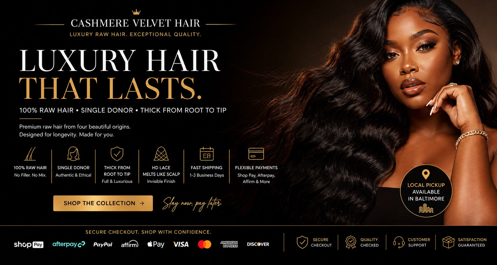Cashmere Velvet Hair luxury raw hair that lasts